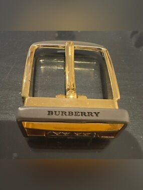 Burberry Gold and Silver Men's Belt Buckle